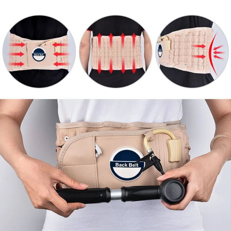 

Decompression Lumbar Belt Inflatable Belt Support DiscHerniation Correct Pressotherapy Air Traction Lower Back Brace Pain Relief