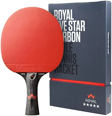 

Royal 5-Star Table Tennis Pro Carbon Ping Pong Bat, Black/Red Pingpong sponge Padel Table tennis glue Table tennis egg pack Tenn