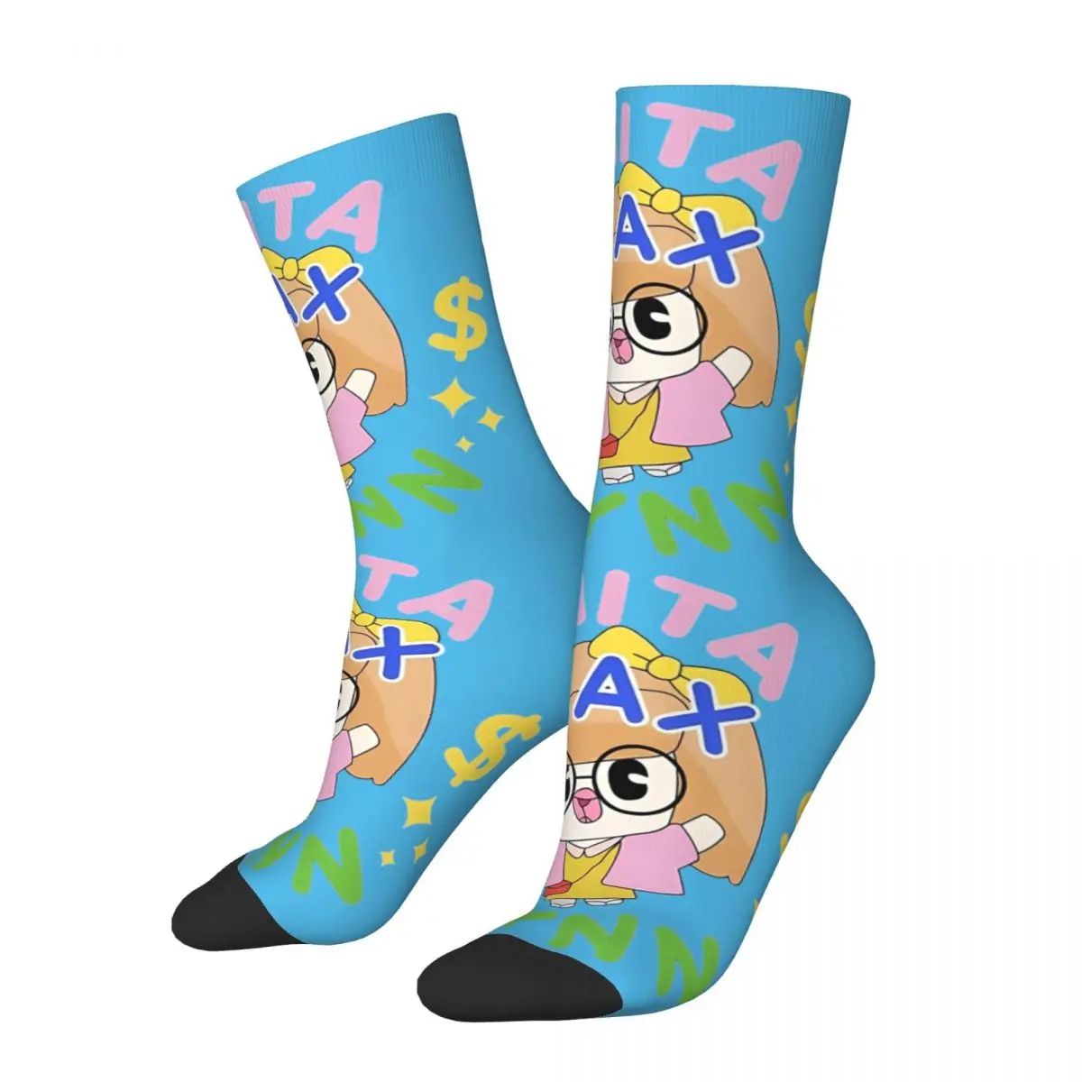 

Happy Funny Men's Socks Harajuku Anita Max Wynn Sock Polyester Sport Women Socks Spring Summer Autumn Winter