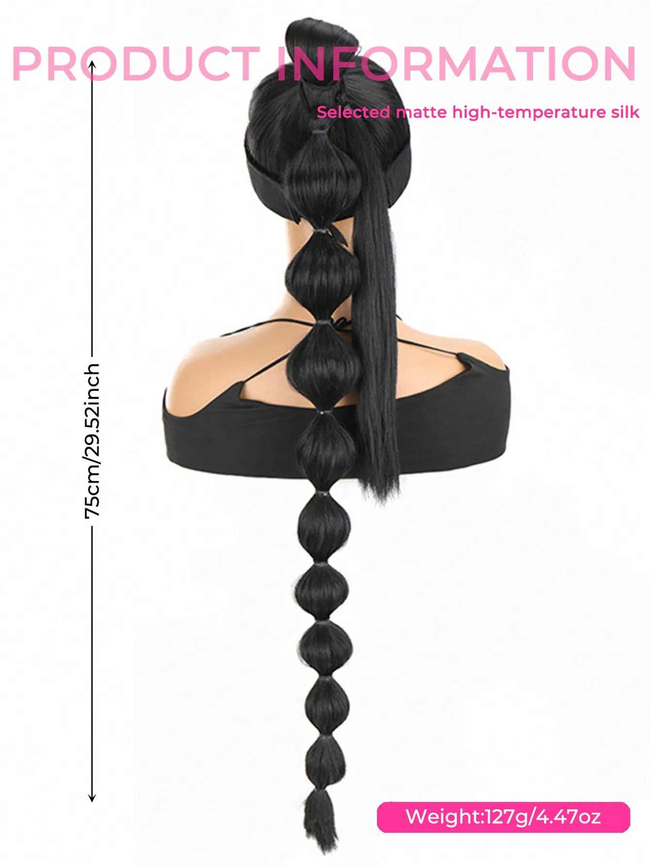 Synthetic Black Brown Ponytail Hair Extensions For Women