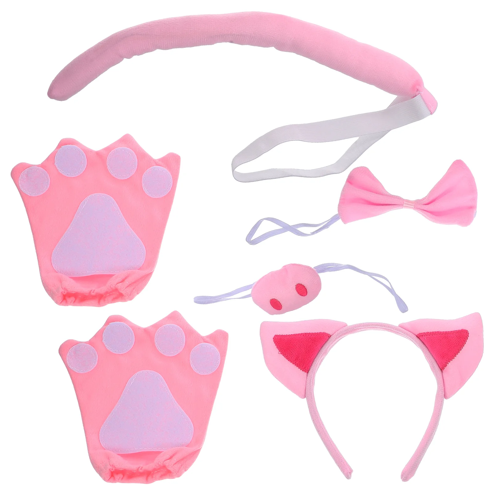 

Headband Piggy Dress Up Set Child Tails Ears Hair Hoop Cloth Decorative Costume
