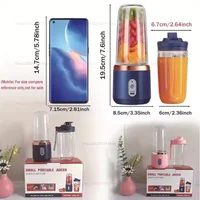 Portable Rechargeable Electric Juicer Double Cup Fruit Mixer Compact Food Milkshake Manufacturer Smoothie Juice Extraction 6
