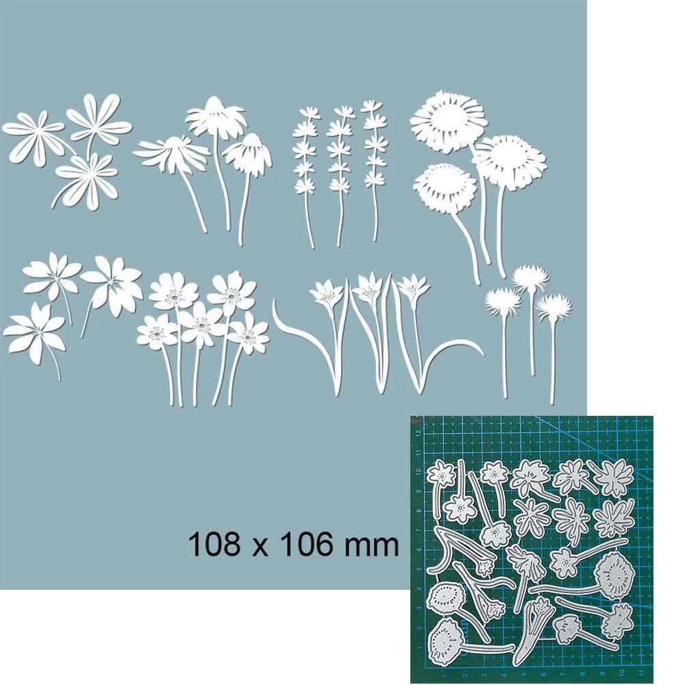 

Metal Cutting Dies Flowers leaf Grass New Scrapbook Embossing Paper Craft Album Card Blade Punch Stencils