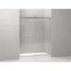 Shower Door, 74.00 x 3.06 x 59.63 inches, Crystal Clear with Matte Nickel frame 2