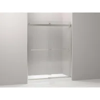 Shower Door, 74.00 x 3.06 x 59.63 inches, Crystal Clear with Matte Nickel frame 2