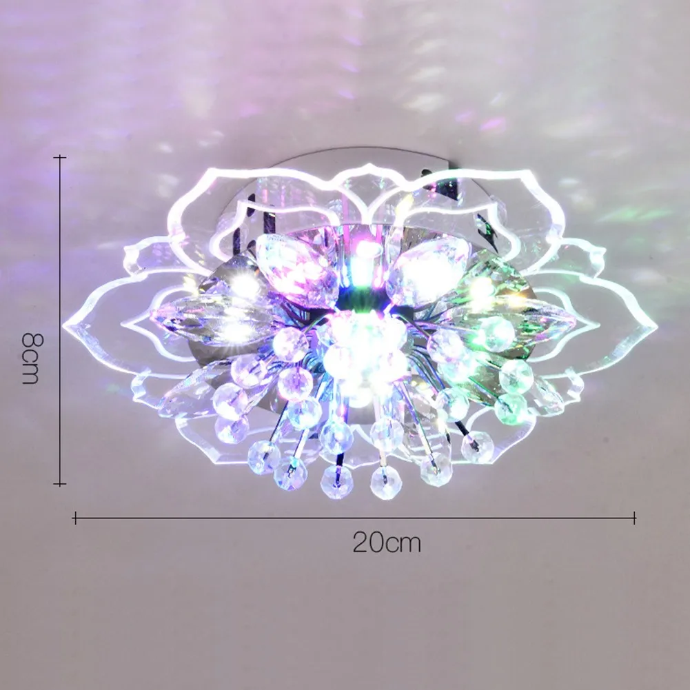 ceiling mounted light Modern crystal ceiling lamp chandelier corridor living room bedroom kitchen terrace lighting living room colorful 9W LED ceiling light fixture