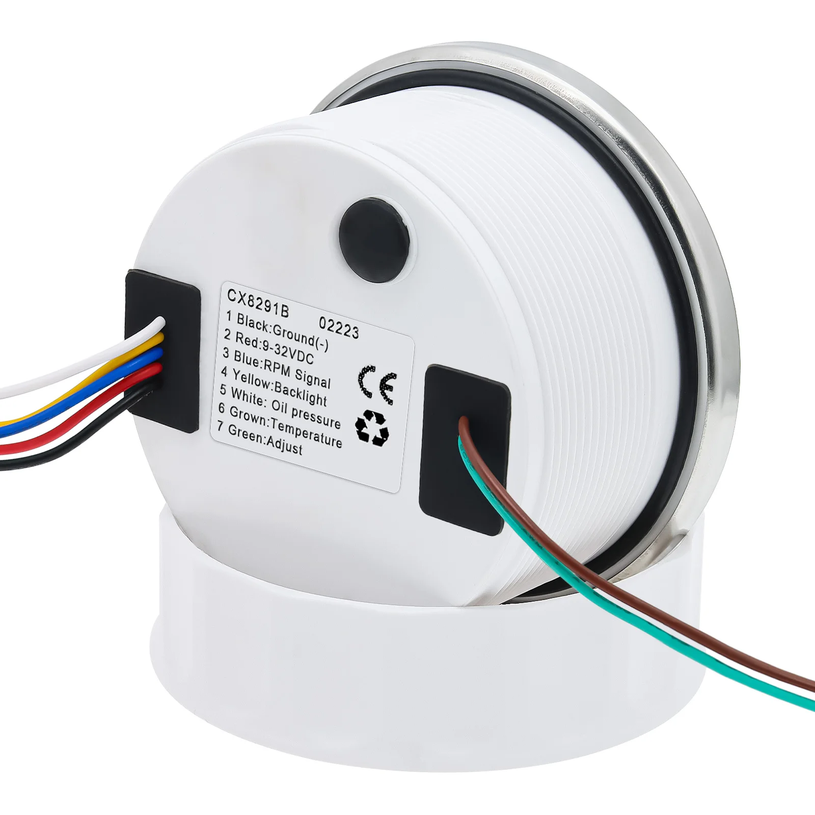 85mm 3 in 1 Gauge 7 Color Backlight Tachometer+Fuel Level Meter+Voltmeter For 12V 24V Car Marine Boat Tacho 3000/6000/8000RPM tachometer gauge engine tachometer tachometer meter fuel level gauge