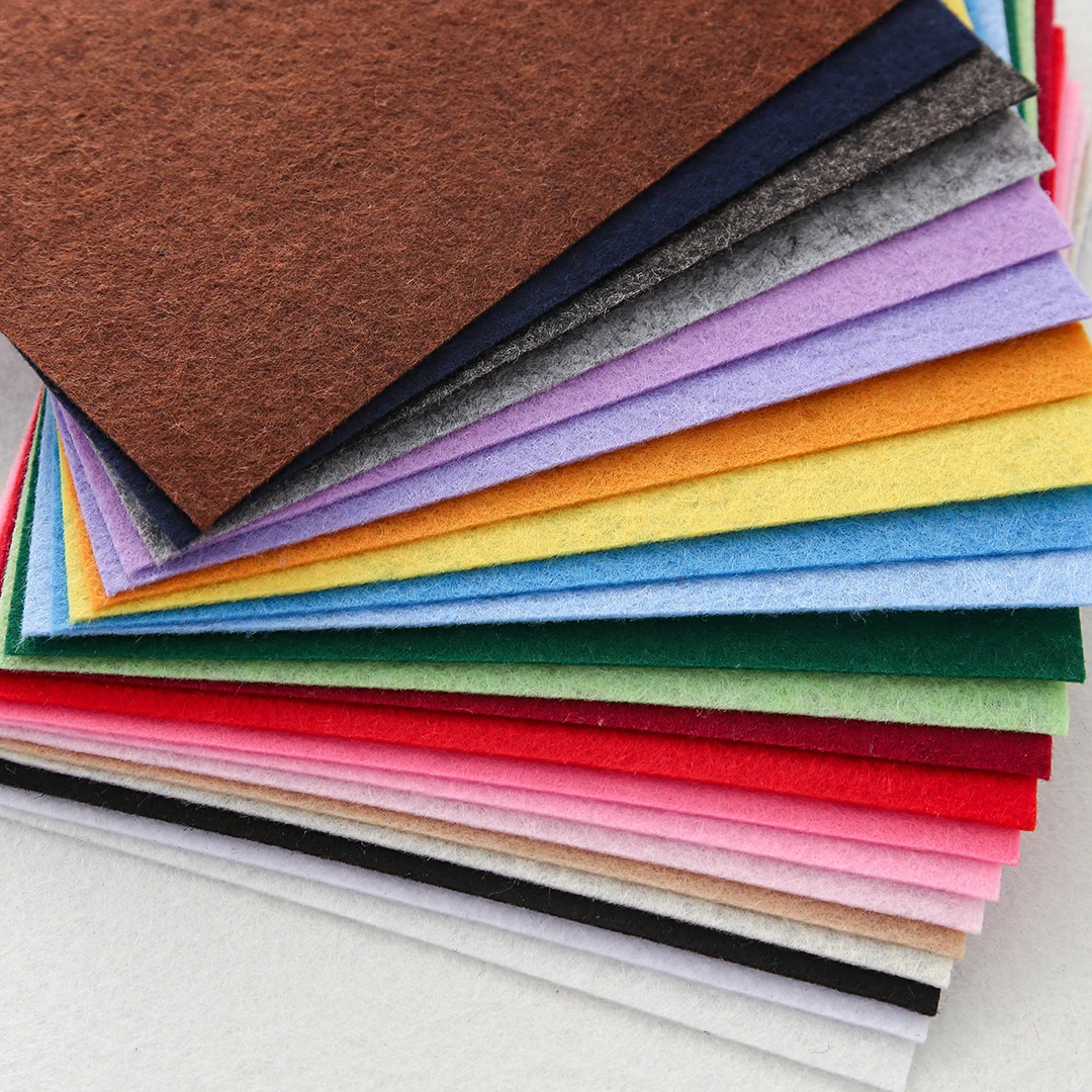 Felt Fabric Sheet 40/20 PCS/Set Non-Woven Felt Sheets Fabric Colorful For Multi-Colored Craft Material for DIY Projects Sewing and Decorations