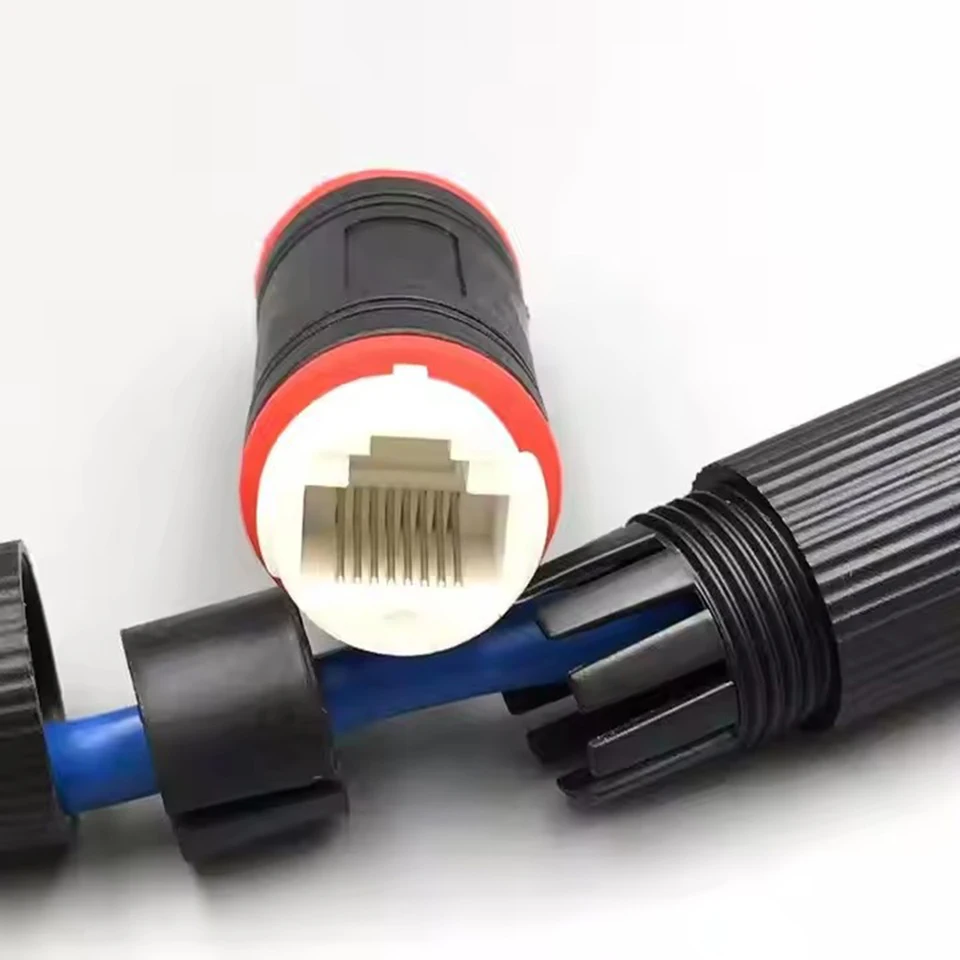 ZoeRax RJ45 connettore impermeabile IP67 Ethernet cavo di rete connettore accoppiatore esterno Lan accoppiatore adattatore femmina per Cat5e CAT6  13