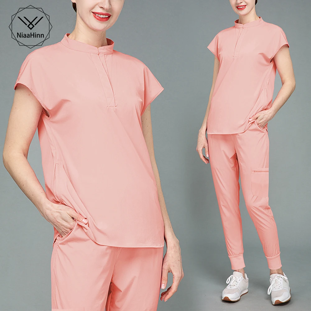 

Больничный костюм для груминга домашних животных, модные облегающие комбинезоны для медсестер, набор для врачей и хирургии, женская одежда с короткими рукавами для медсестер, Новинка