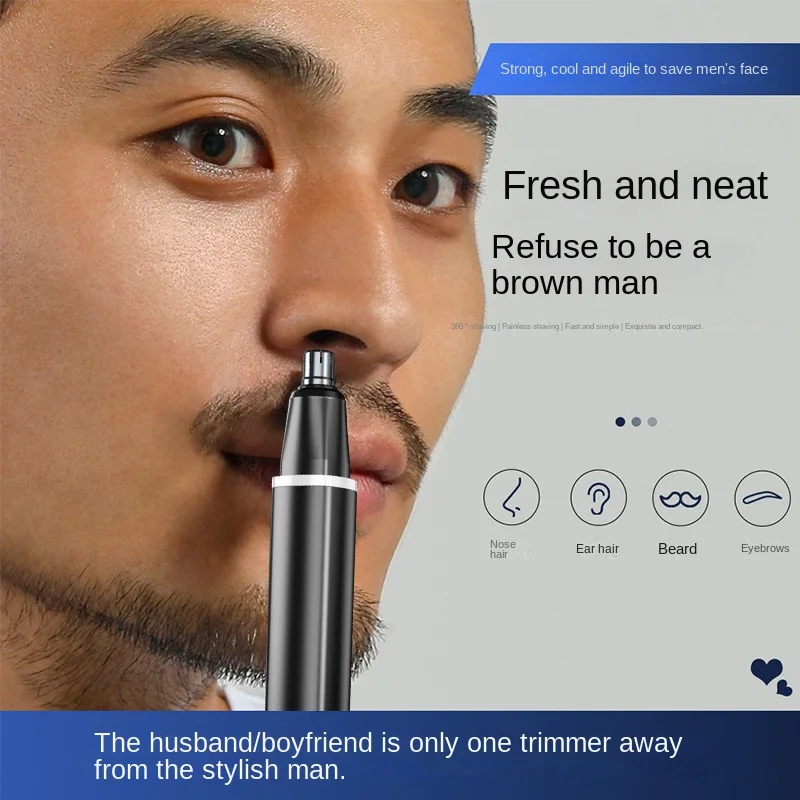 Electric Ear Nose Hair Trimmer Painless USB Rechargeable Waterproof For Men and Women Nose Eyebrow Facial Hair Removal 2