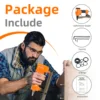 KAMSIN DIY Furniture Construction Stapler 7116K 22Gauge Pneumatic Upholstery Stapler Gun 5