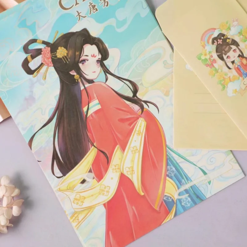 Summer Japanese Style Envelope Letter Paper Set Confession Letter Wedding Invitation Office School Supplies Writing Stationery