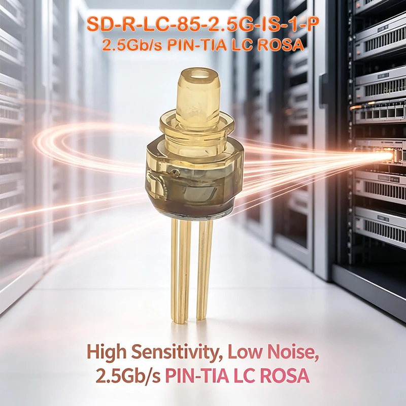 2.5G 850nm PIN-TIA LC ROSA 광 수신기 데이터 통신 및 광학 테스트 장비용 고감도 저잡음 동축 모듈