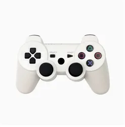 Wireless Bluetooth Gamepad Joystick for PlayStation 3 - Gaming Accessory (White)