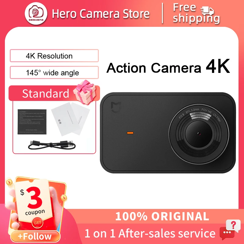 Kamera Aksi Xiaomi Mijia Action 4k C100+ Action Camera 2K 30FPS