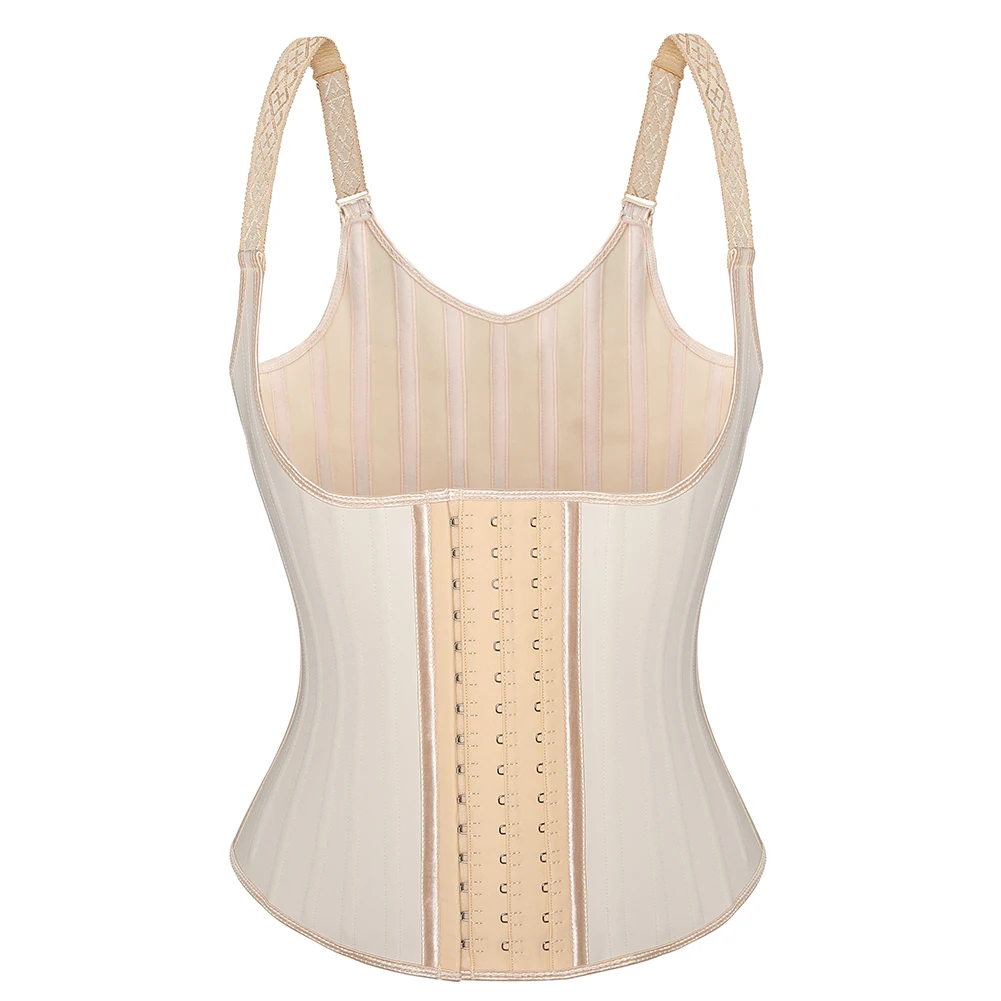 Latex Waist Trainer Vest Corset Body Shaper 25 Steel Bones Shapewear Colombian Girdles Belly Slimming Sheath
