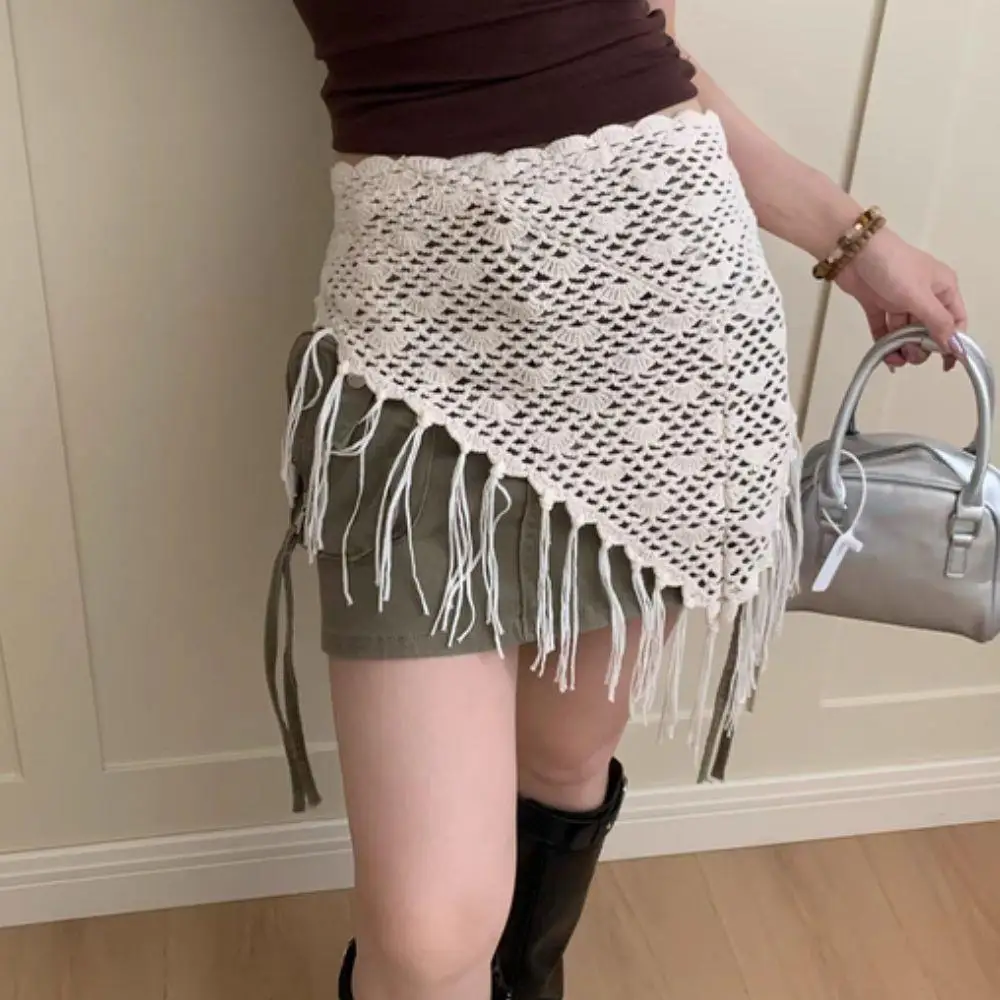 小物 00s archive Dirt Fringe Long Stole Y2K S1bf1e658a6474206b4d8b52edf8c0