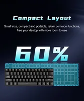 Teclado variico 60% игровая клавиатура геймерская механическая клавиатура ПК teclados ноутбук Oficina мини-клавиатура klavye teclas белый — изображение 5