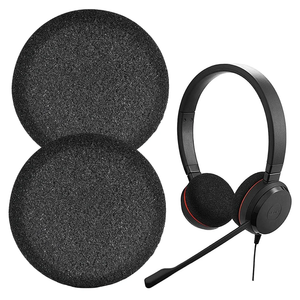 Earpads Cushions Replacement Noise Isolation Foam Cushions Cover Earmuff Ear Cups Repair Parts for Jabra Evolve 65 Headphone
