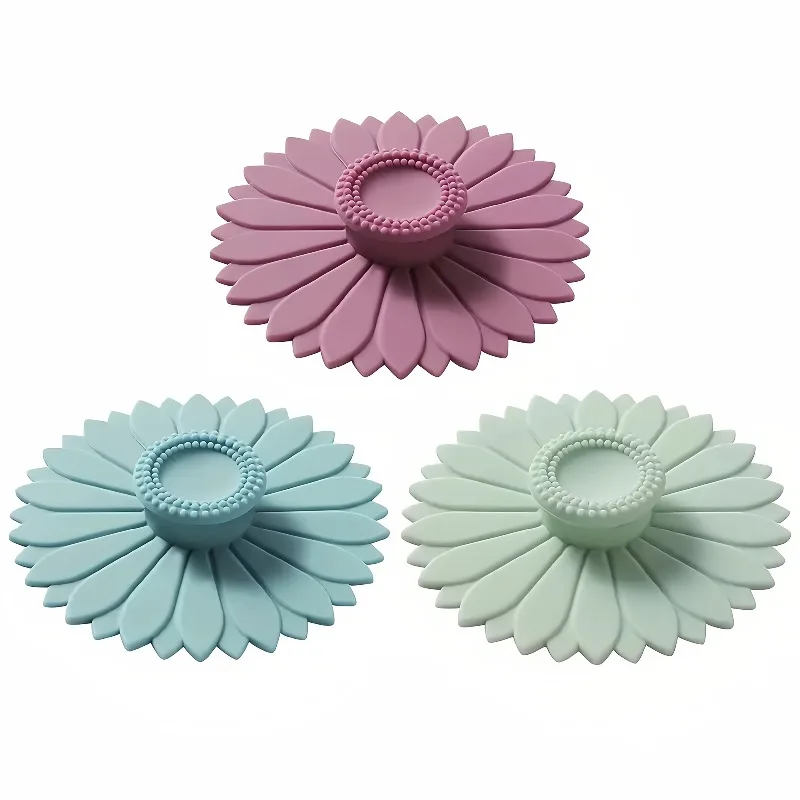 Sunflower Silicone Cup Covers - Multipurpose Dustproof Lids (Set of 3/6)