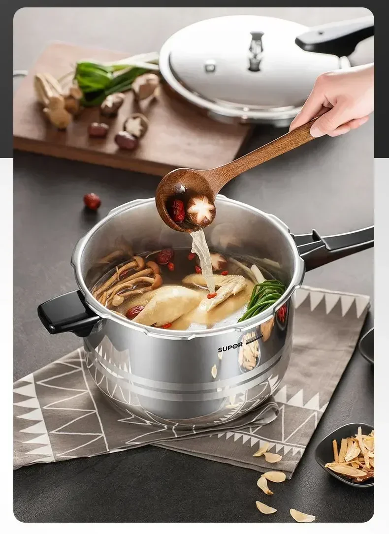 Supor Pressure Cooker, Stainless Steel Pressure Cooker, Thickened Safety Protection for Home Use  instant pot pressure cooker 5