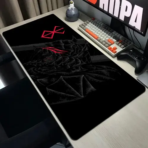 Black White Anime Mouse Pad Guts sword in berserk Gamer Mouse Mat Computer gaming Accessories Keyboard Laptop mouse Desk pad - Image 10