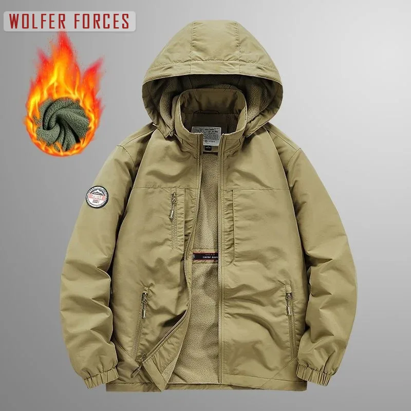 Outdoor Heating Jackets Hooded Jacket Techwear Sports Withzipper Windbreaker Mountaineering Cold Sport Oversize Bomber Retro