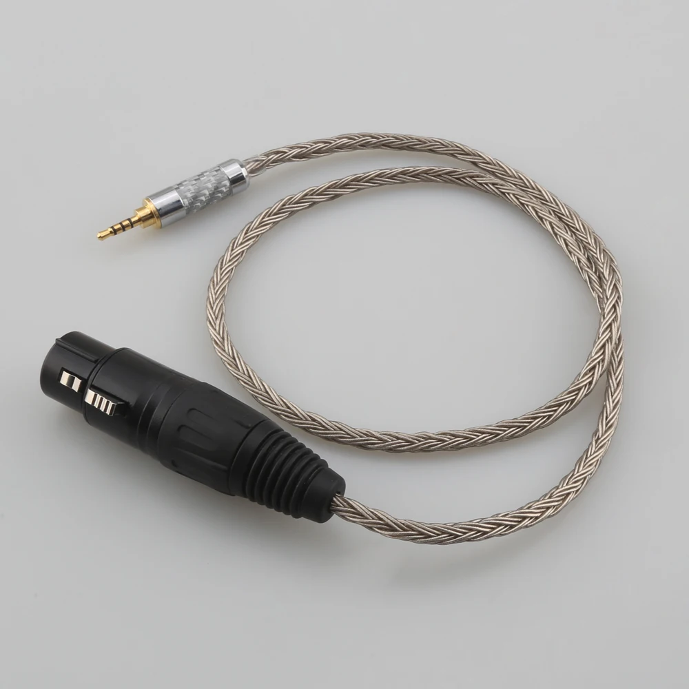 16Core 2.5 balanced cable Carbon Fiber Conversion male Plug to 2.5mm 3.5mm 4.4mm 4pin xlr Female Gold-plated for audio headse