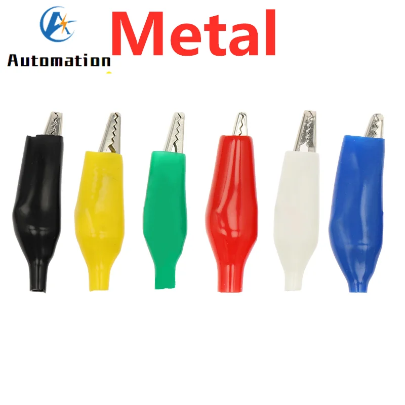 Alligator Clips Test Probes Test Clip Test Hooks Clips 10 Pcs 28MM 35MM 44MM Black Red Soft Plastic Coated Testing Probe Mini Alligator Test Clips