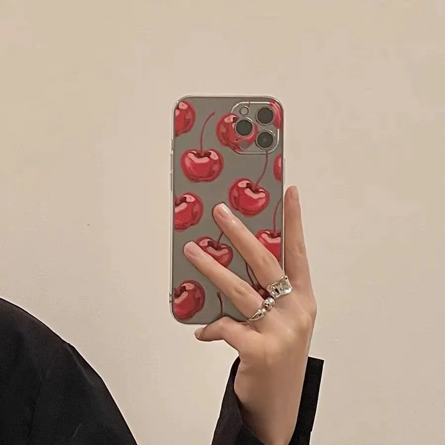 Refreshing Korean Cherry TPU iPhone Case