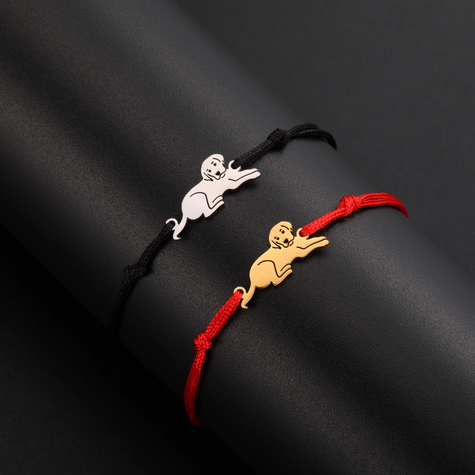 Kkjoy Edelstahl Gold Farbe Hund Anhänger Fußkettchen für Frauen Tier Armband auf dem Bein Sommer Strand Schmuck Geschenke für Frauen – Detail 8
