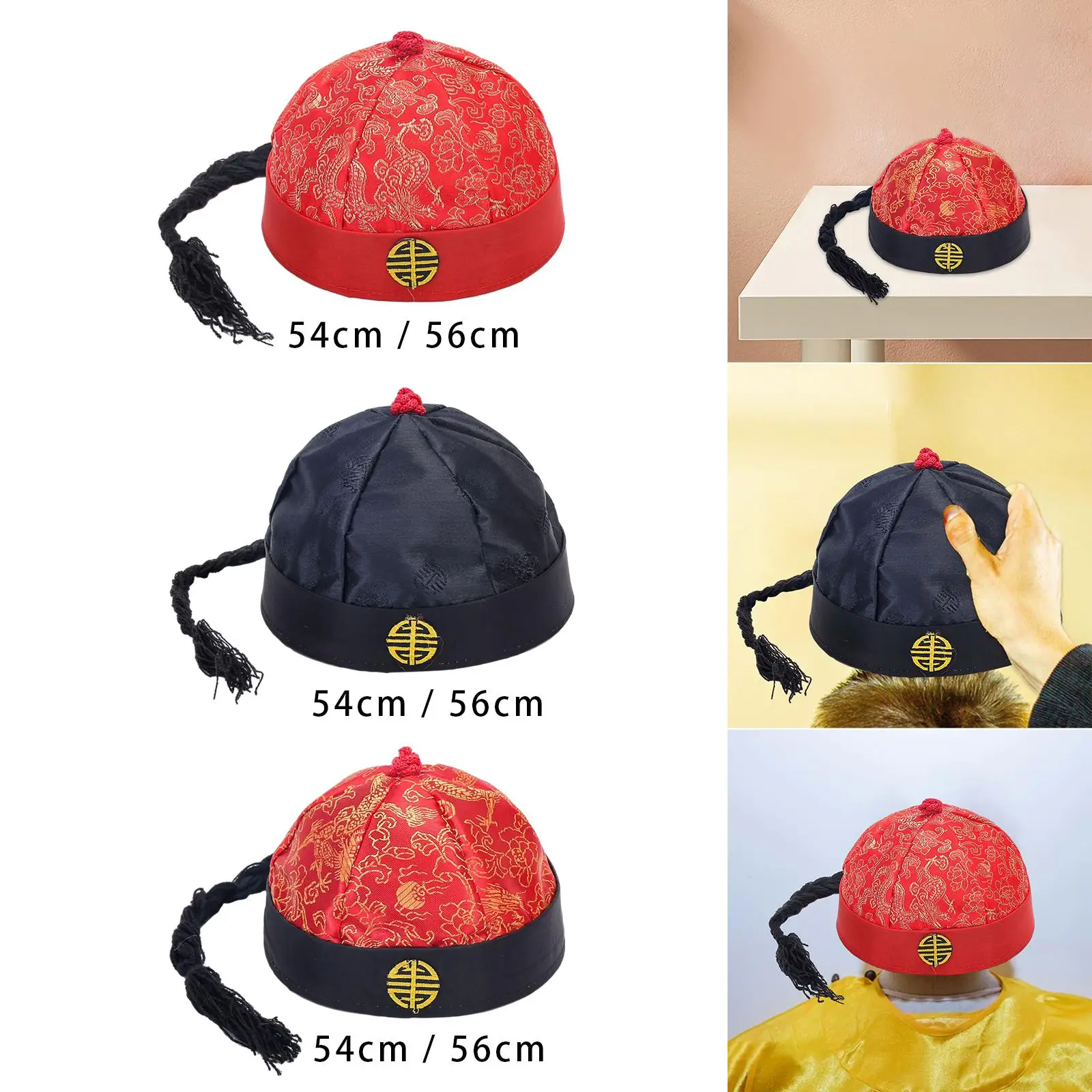 Oriental Hat Chinese Traditional Party Cosplay Emperor Hat for Photography Party Cosplay Dress up