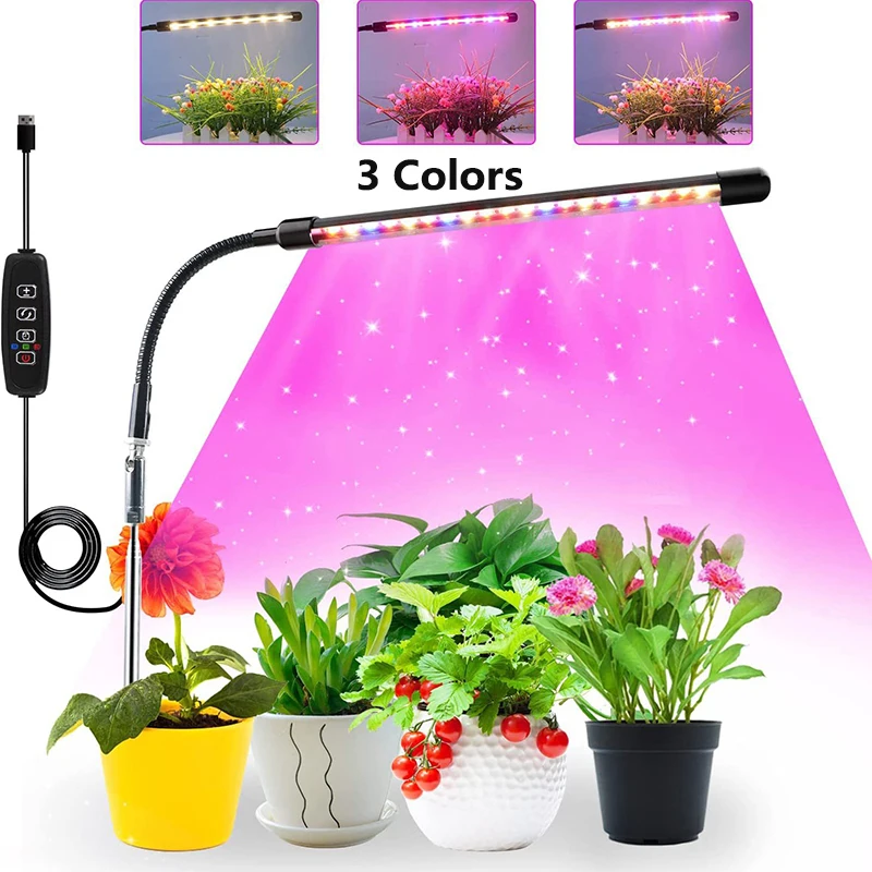 LED USB 5V Grow Lamp Full Spectrum Plant Lights Insertion Type Growth Light Home Indoor Flower Seedling Phyto Lamp
