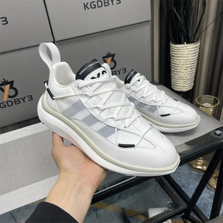 

Summer Thick Soled Cowhide Mesh Men's Sports Shoes Tennis Shoes Light and Comfortable Platform Men's Shoes Running Leisure