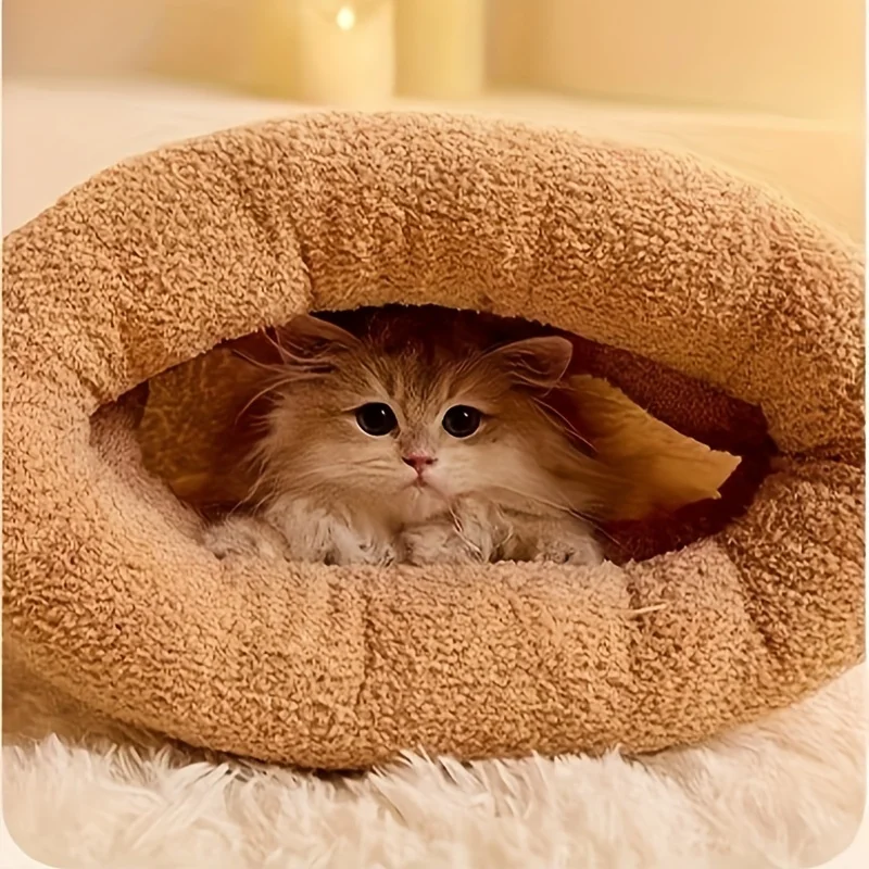 Cat Four Seasons Sleeping Bag Cat Nest, Cat Digging Nest Closed, Cat Safety Drilling Quilt Cat Nest