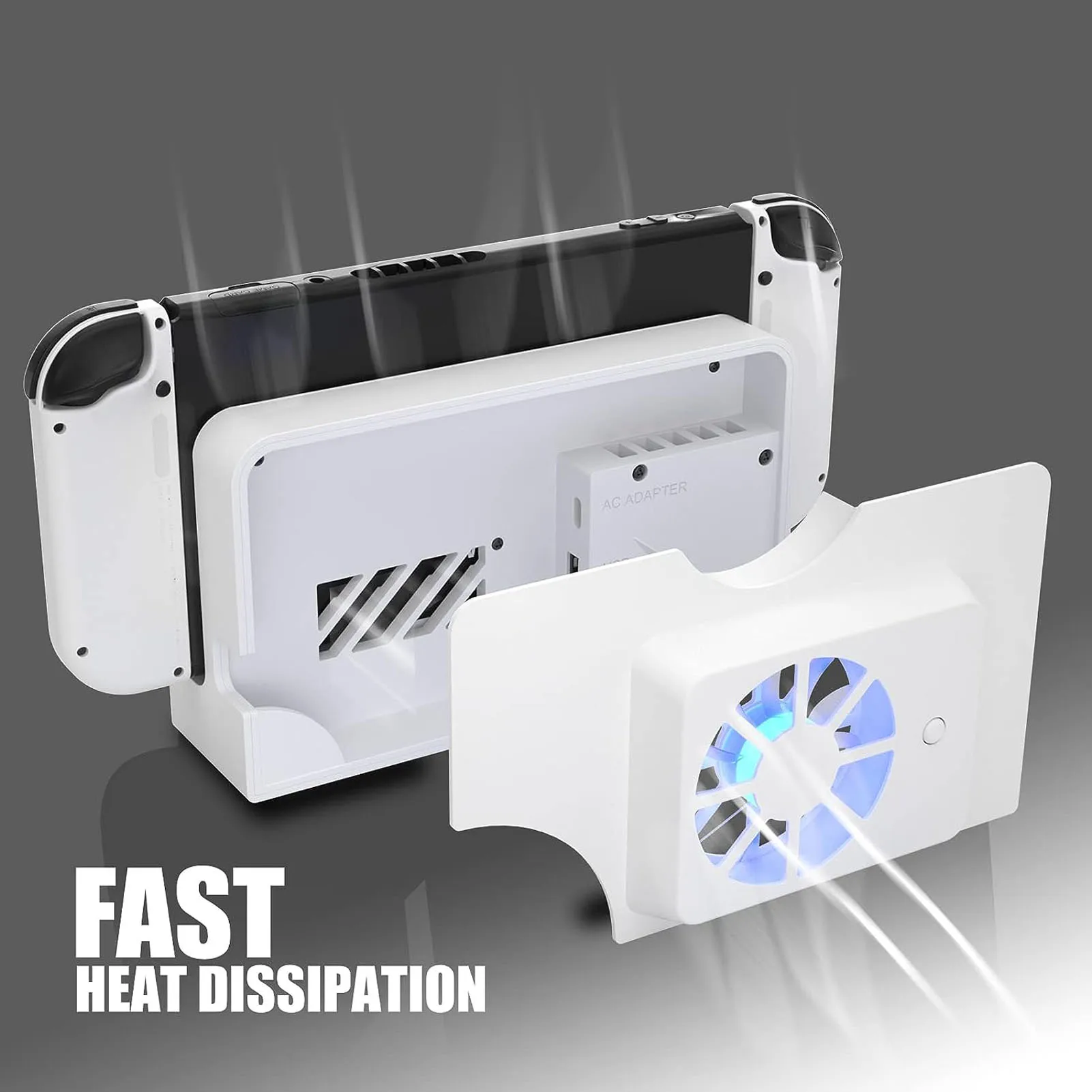 Game Console Cooling Fan Efficient Game Console Cooler Replacement Easy Installation White Smart for Game Console Accessories