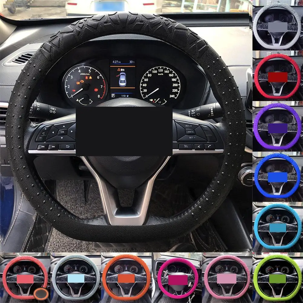 

Automotive Geometric Pattern Steering Wheel Cover DIY Braid Cool Car Steering Wheel Cover Protector