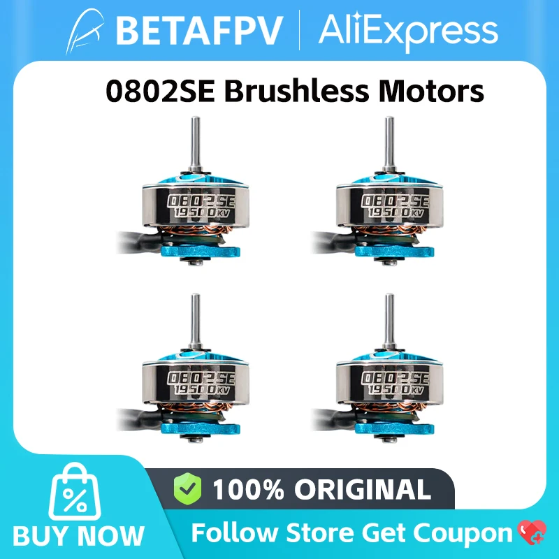 BETAFPV SE0802 14000KV 16000KV 19000KV 22000KV 25000KV 1-2S Brushless Motor for FPV Brushless Tinywhoop Drones DIY Parts