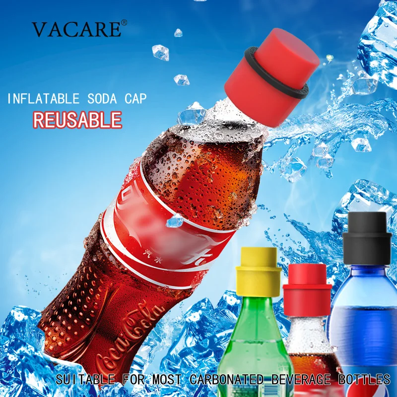 Soda Cap Inflatable Air Tight Soda Sealer Fizzy Drink Carbonated