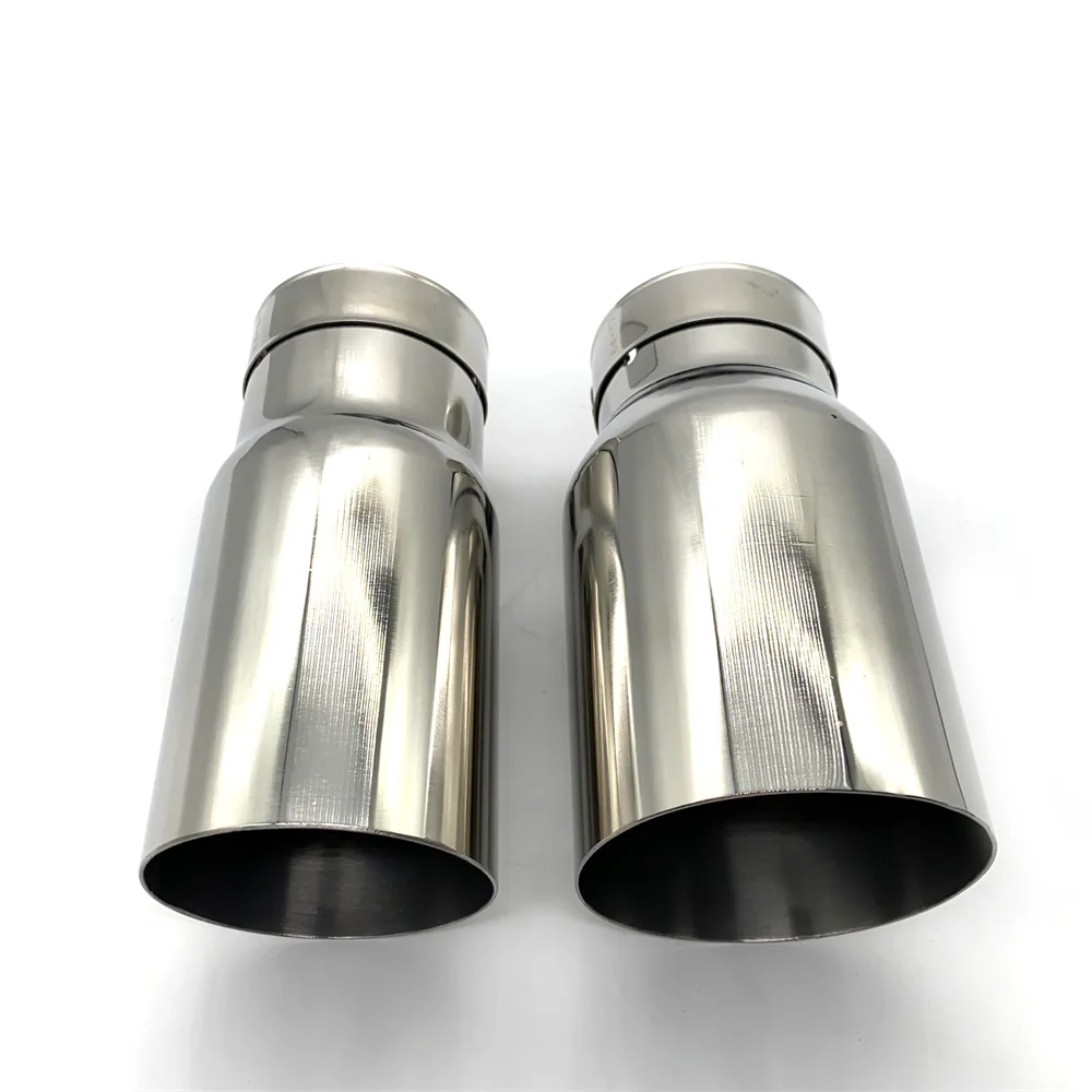 1 PC Stainless Steel Universal Exhaust System End pipe Car Exhaust Pipe Single Straight Muffler Tip For Mitsubishi Mazad