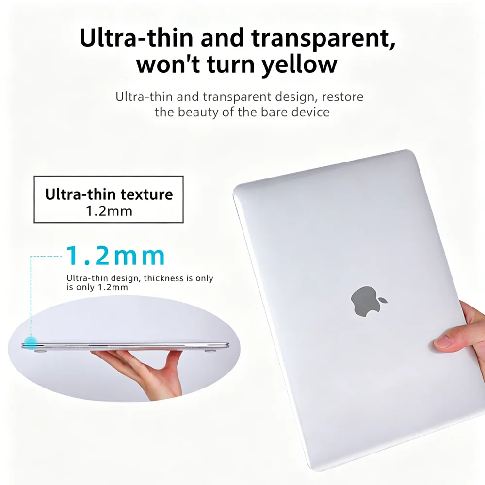 Crystal Clear Lightweight Slim Protective Laptop Cover
