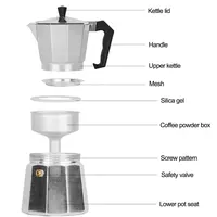 Feriales Espresso-Kocher “Moka Pot” – Klassische Italienische Kaffeekanne aus Aluminium – Achteckiges Design für Herd, Büro & Camping 6