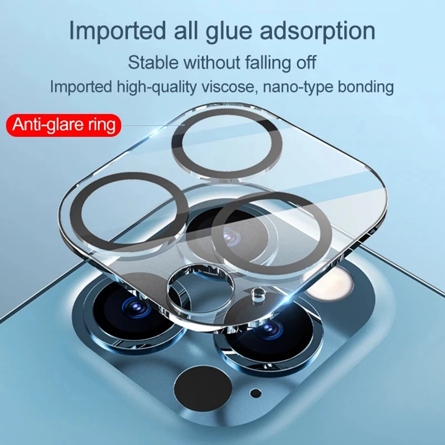50Pcs Camera Tempered Glass For iPhone 11 12 Pro Max Mini Full Cover Lens Screen Protector For iPhone 13 Pro Max Protective Film