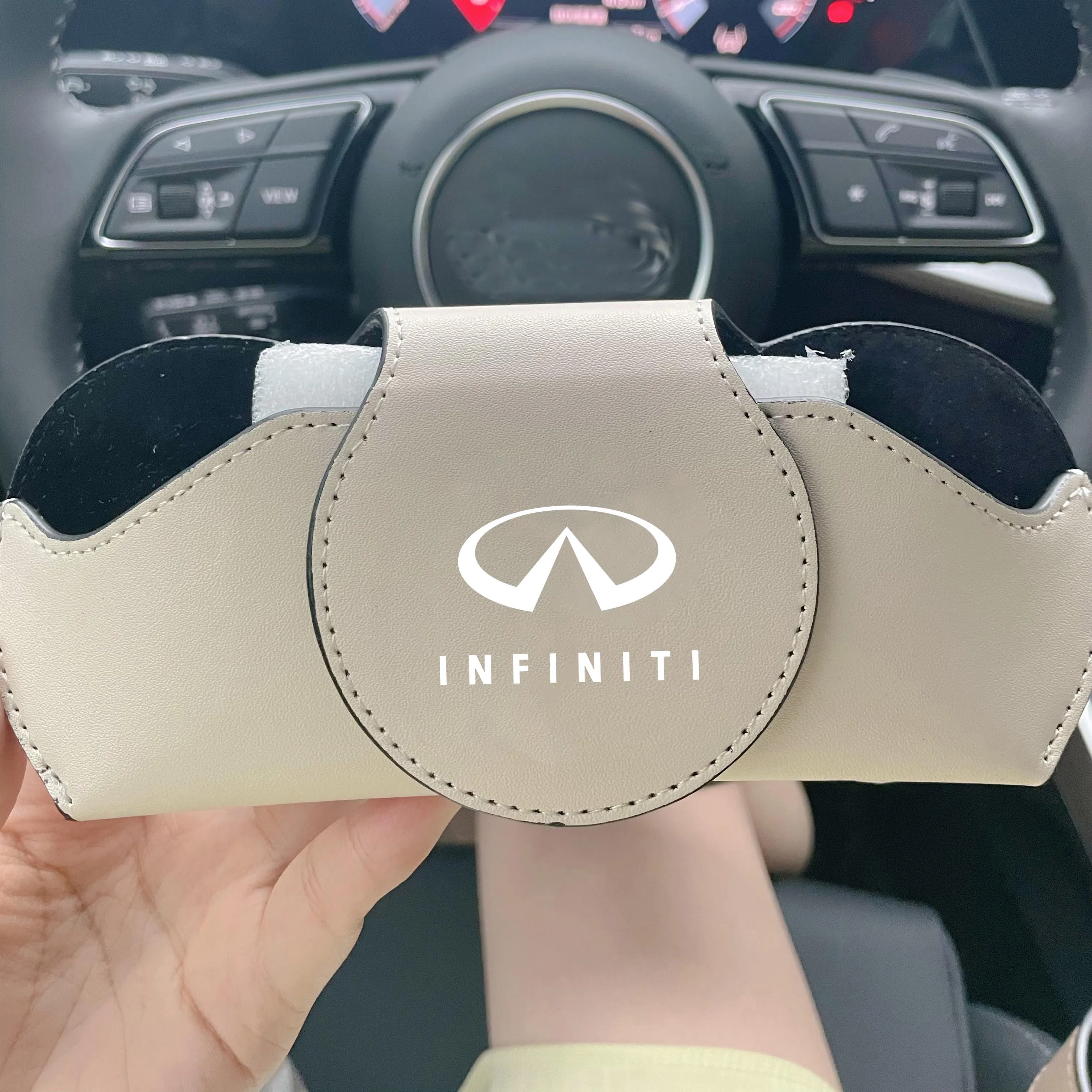 자동차 선바이저 안경 케이스, 거치대 선글라스 보관함 클립, 인피니티 Q50L QX60 QX50 QX55 Q70 FX Q60 ESQ용