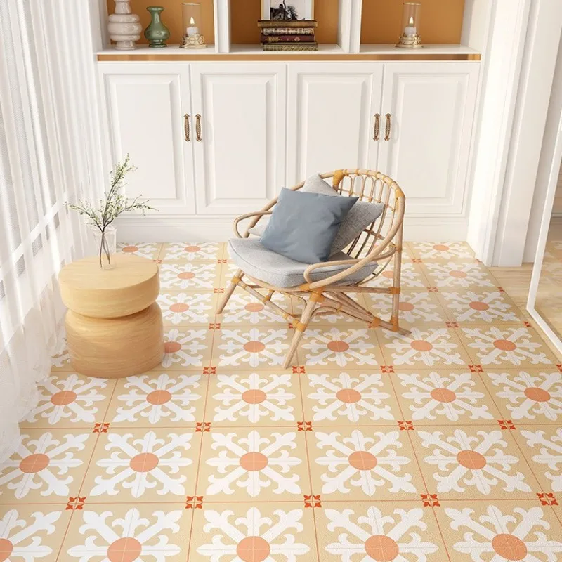 Simple Style Balcony Waterproof Floor Mat Stain and Oil Resistant Kitchen Carpet Large Area PVC Leather Rugs Home Washable Rug 3