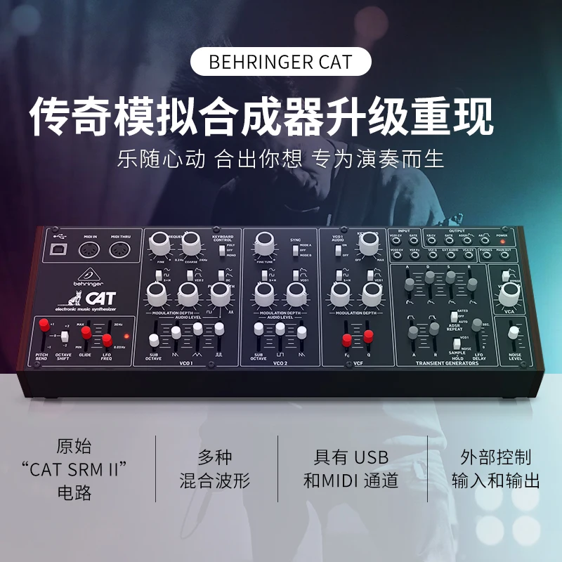 

CAT Dual VCO Analog Synthesizer Live Performance Composing Studio Filter