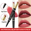 2 In 1 Double Head Lip Liner Pencils Lipstick Waterproof Long Lasting Moisturizing Pigments Lip Cosmetics Matte Lip Stick Makeup