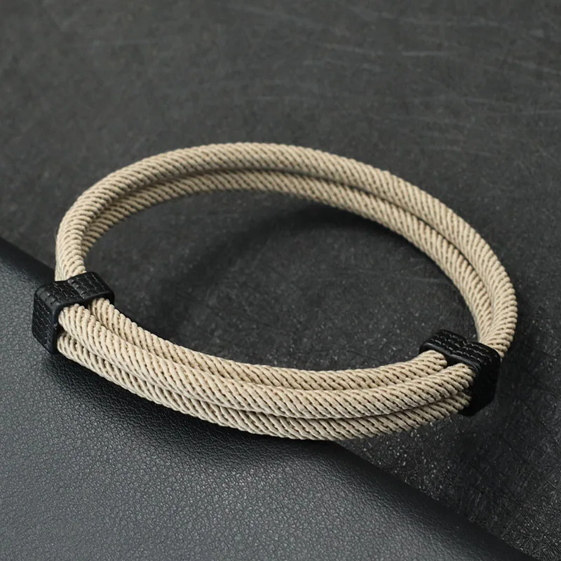 Nylon Rope Adjustable Unisex Bracelet for Outdoor Leisure