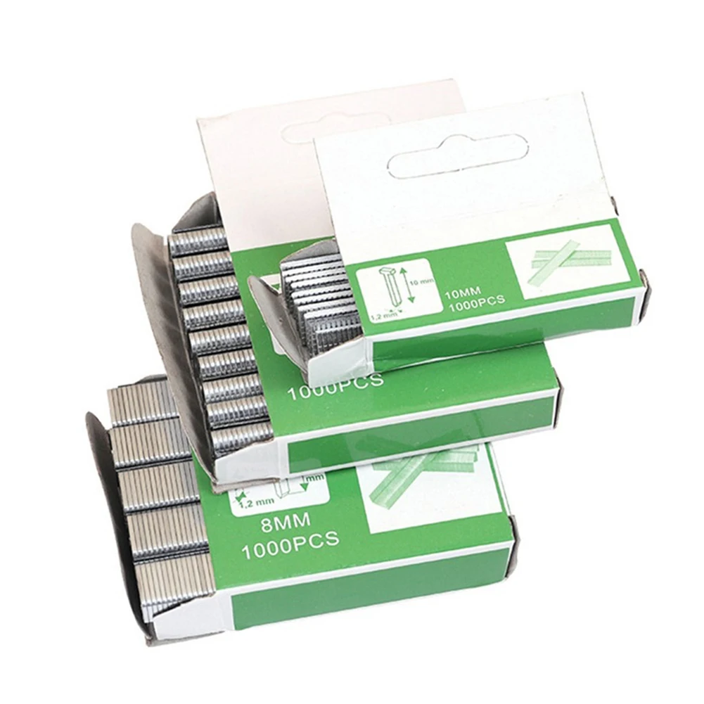 

1000Pcs Staples Nails U/ Door /T Shaped Nail Shaped Stapler For Wood Furniture Household Use Fixed Line Tools